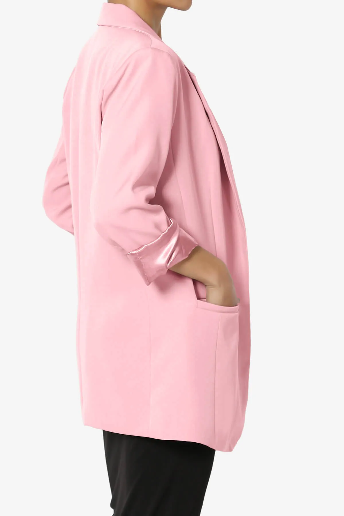 Malory Cuffed Sleeve Open Front Blazer