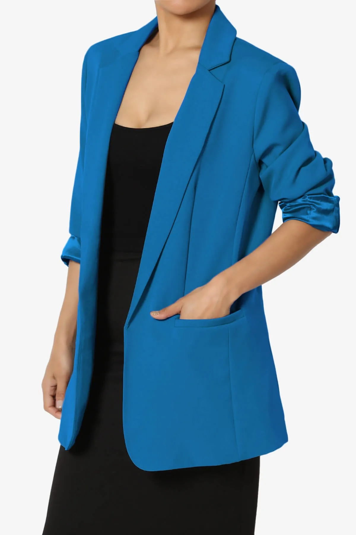 Malory Cuffed Sleeve Open Front Blazer