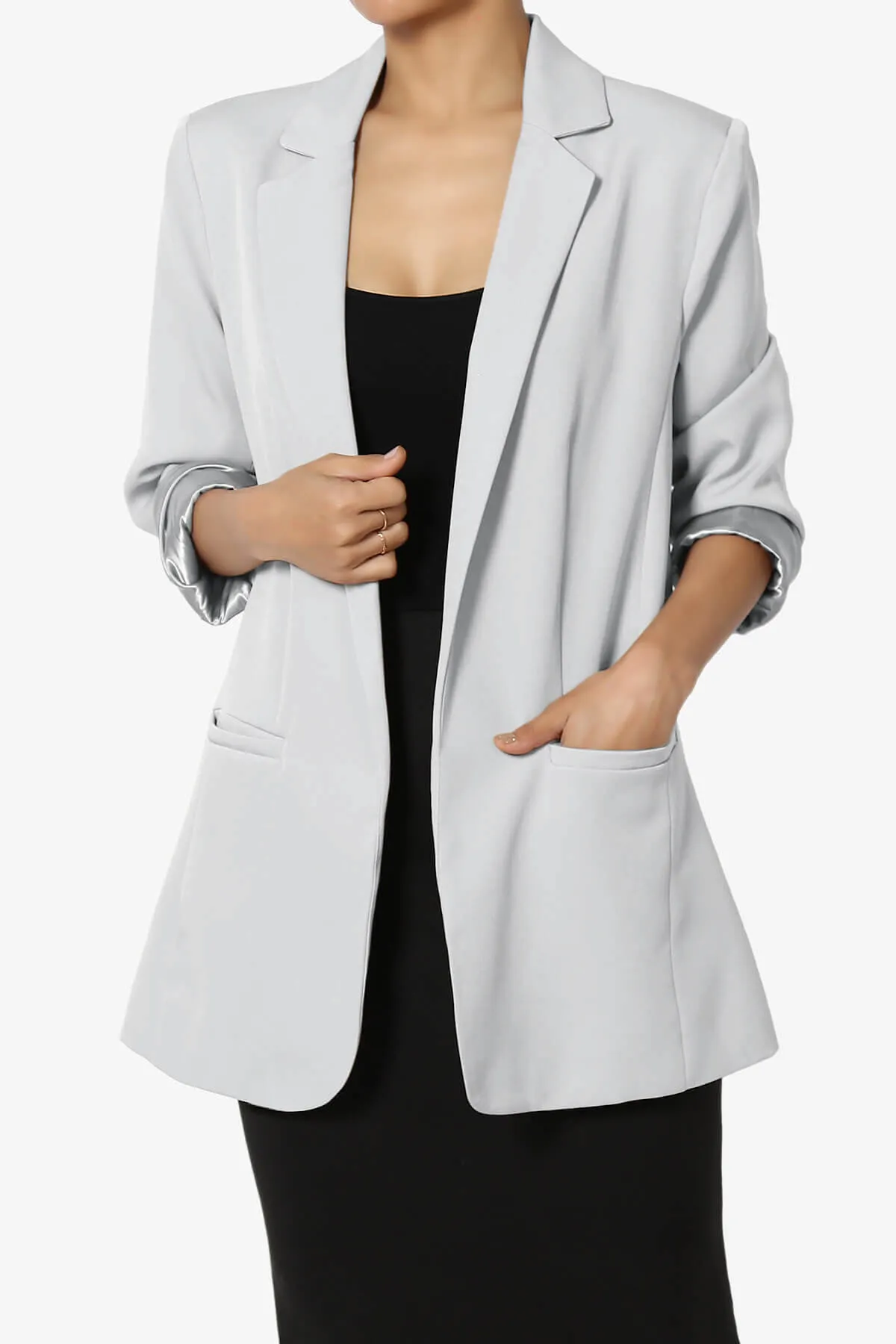 Malory Cuffed Sleeve Open Front Blazer