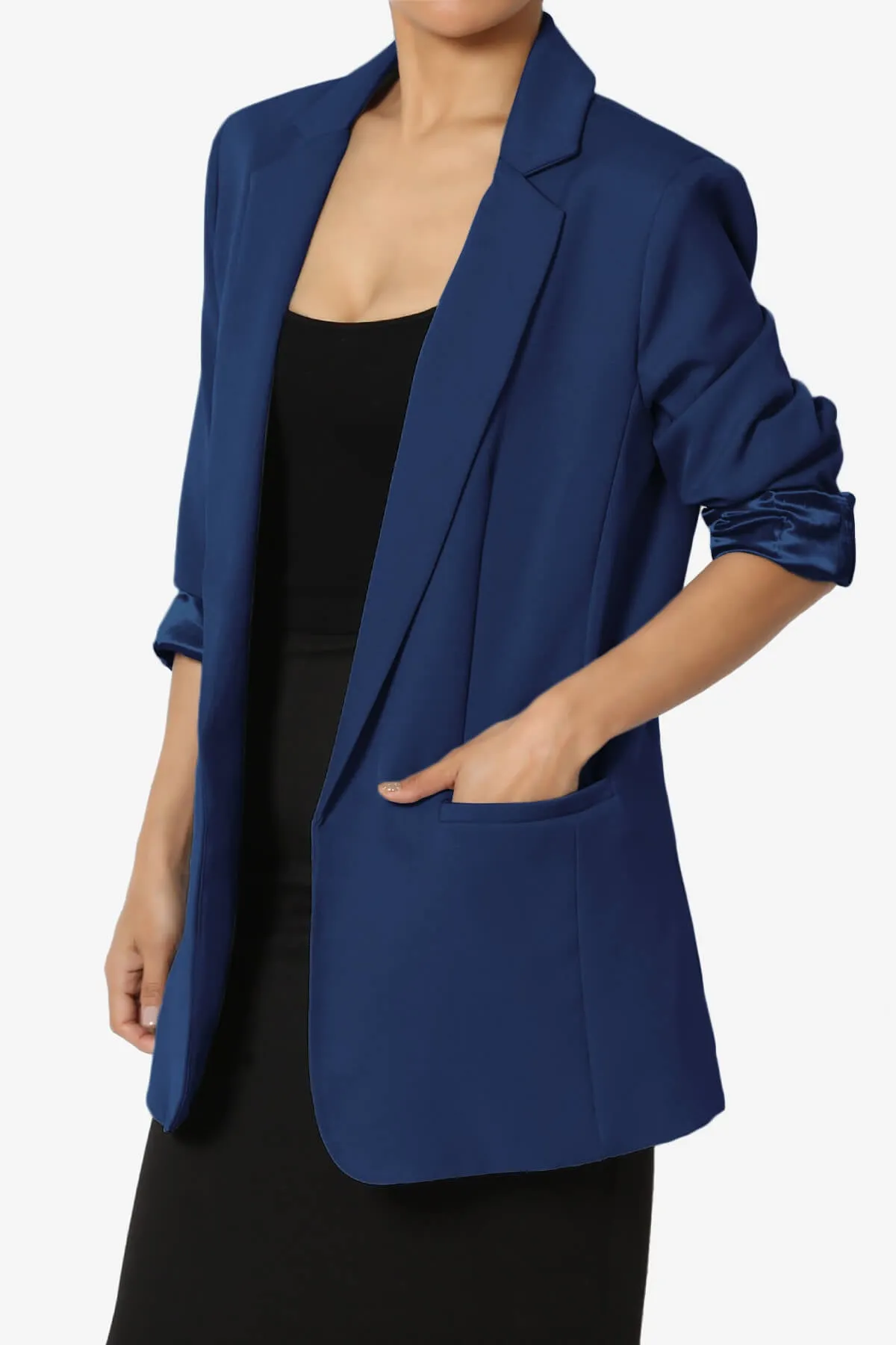 Malory Cuffed Sleeve Open Front Blazer