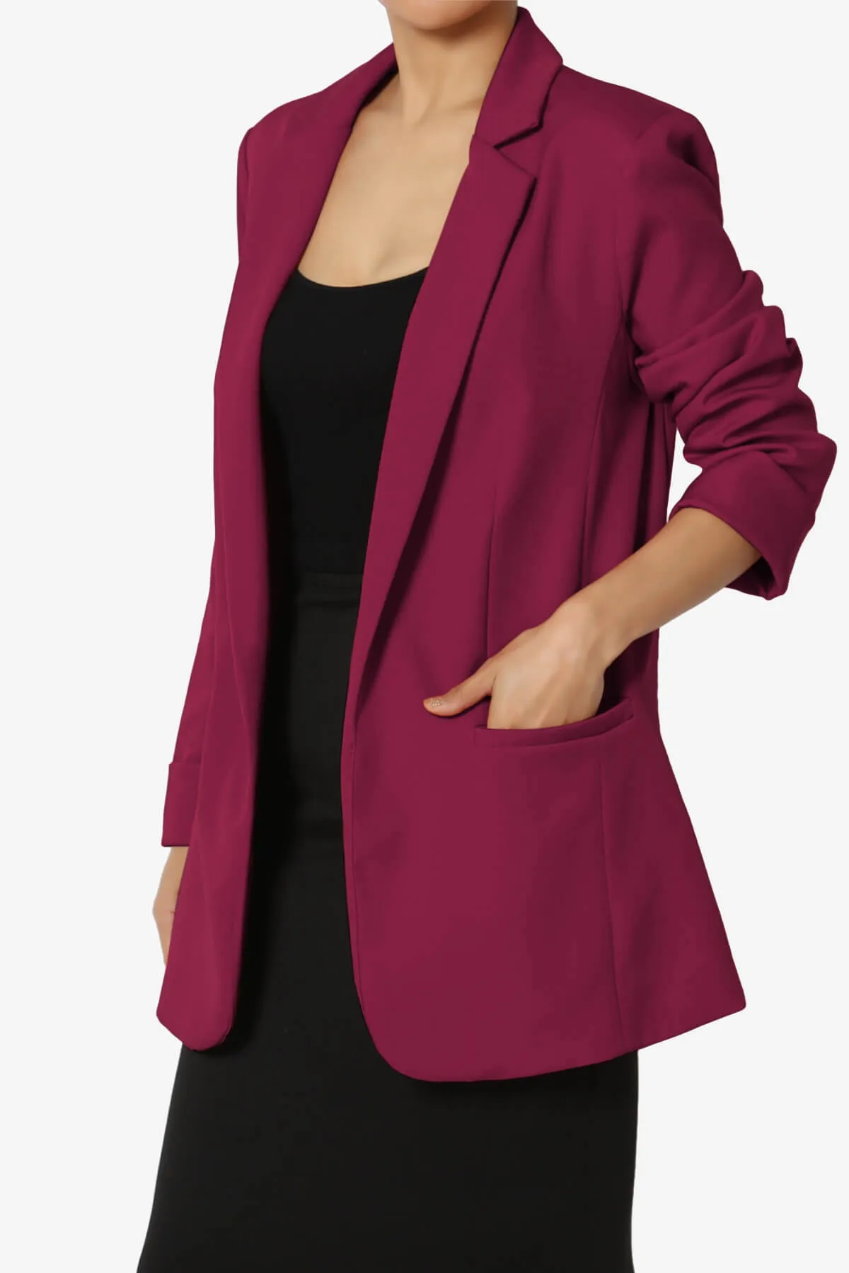 Malory Cuffed Sleeve Open Front Blazer