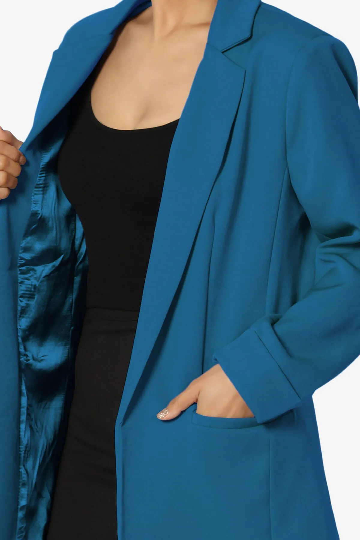 Malory Cuffed Sleeve Open Front Blazer