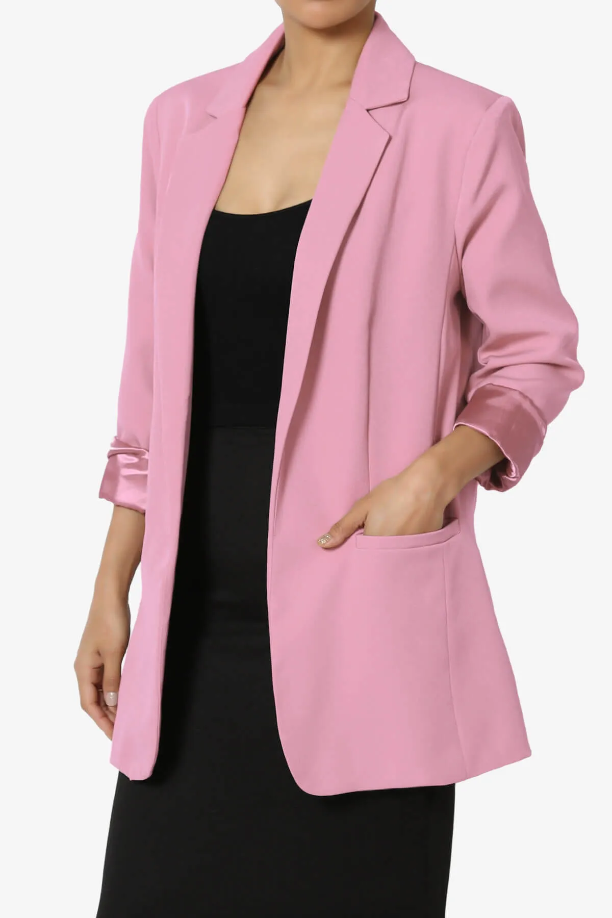 Malory Cuffed Sleeve Open Front Blazer