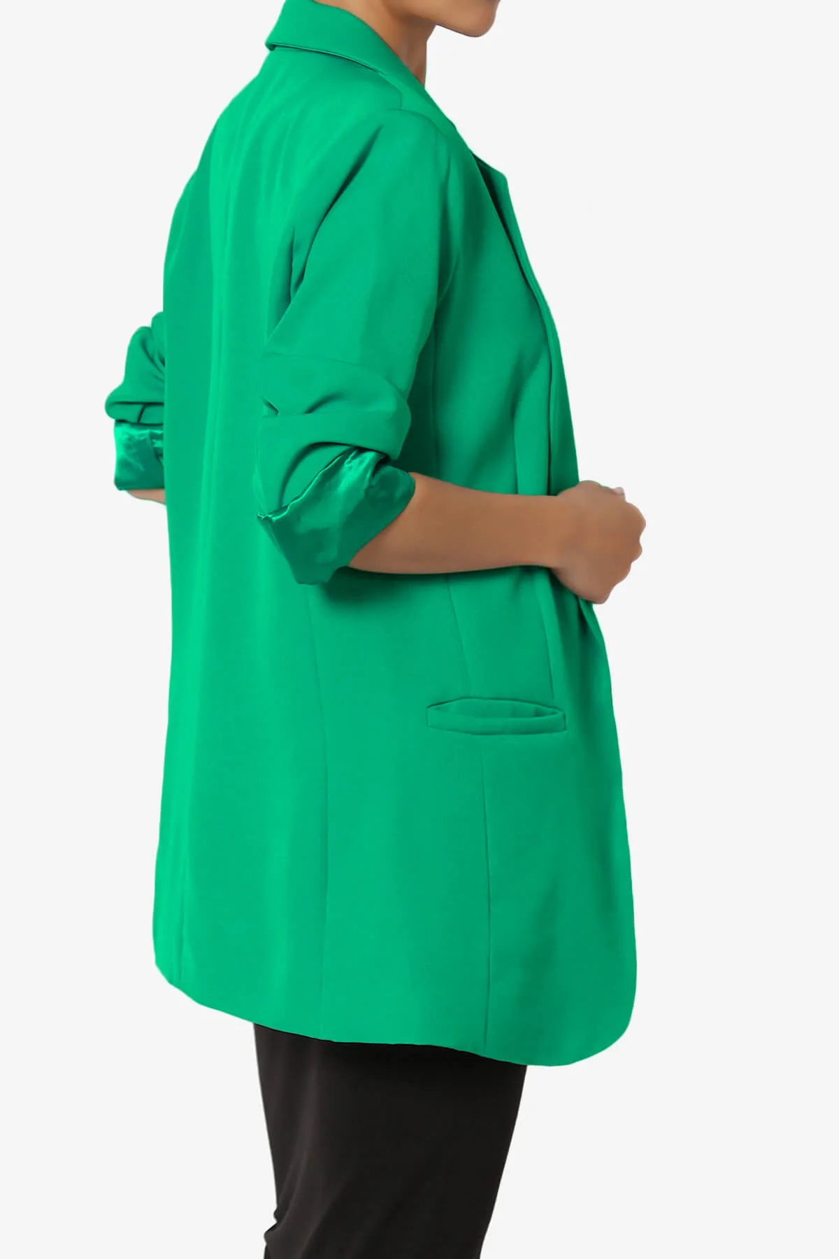 Malory Cuffed Sleeve Open Front Blazer