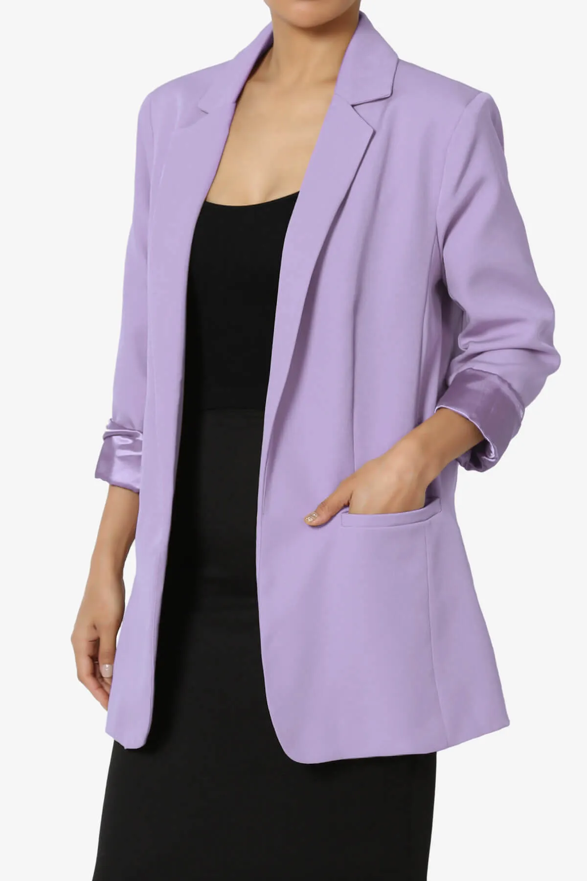 Malory Cuffed Sleeve Open Front Blazer