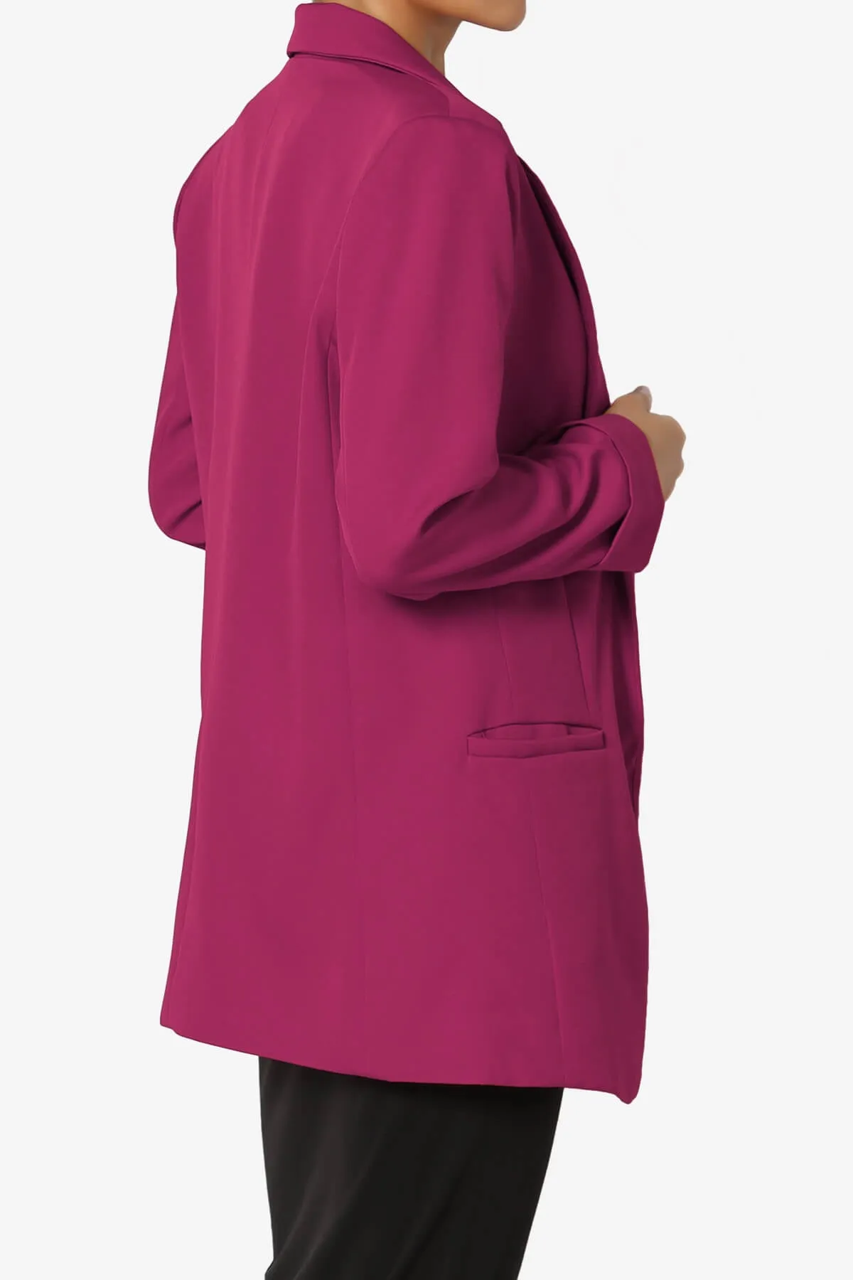 Malory Cuffed Sleeve Open Front Blazer
