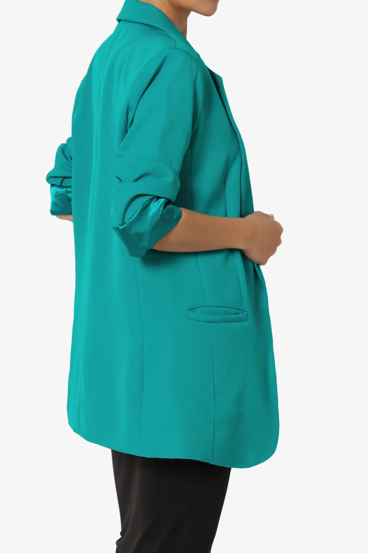 Malory Cuffed Sleeve Open Front Blazer