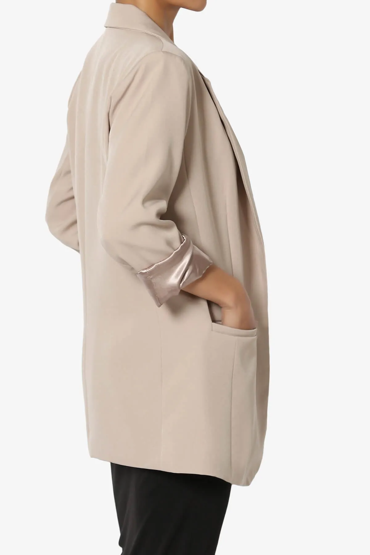Malory Cuffed Sleeve Open Front Blazer