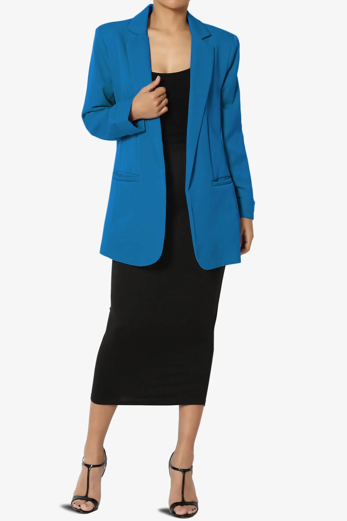 Malory Cuffed Sleeve Open Front Blazer