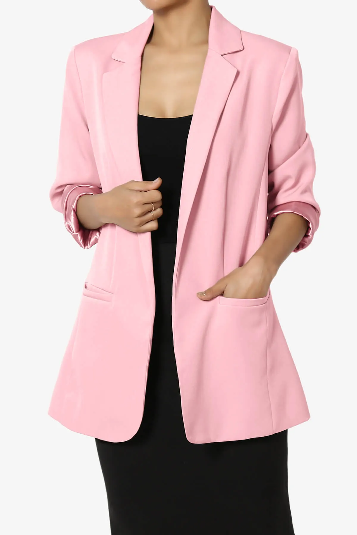 Malory Cuffed Sleeve Open Front Blazer