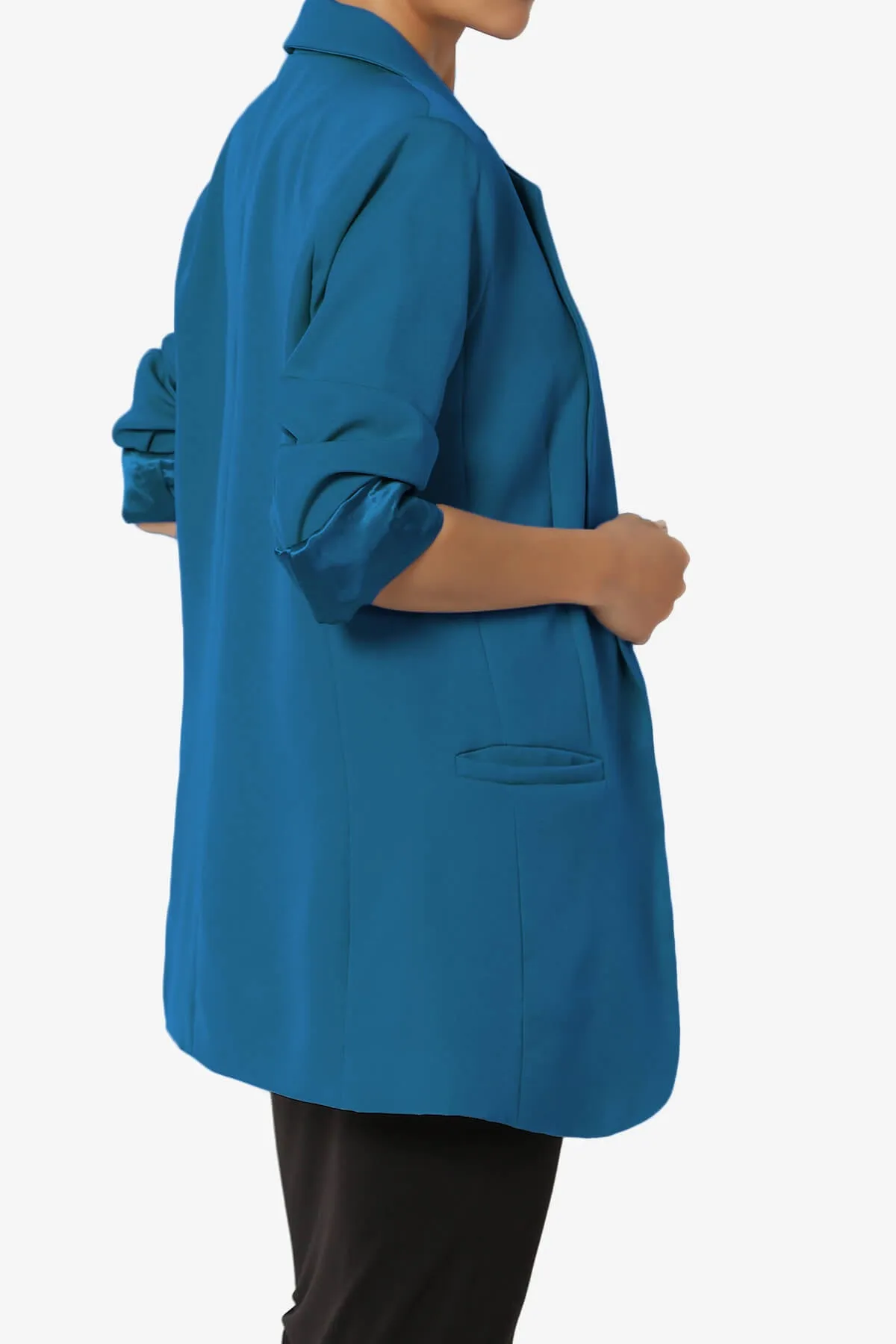 Malory Cuffed Sleeve Open Front Blazer