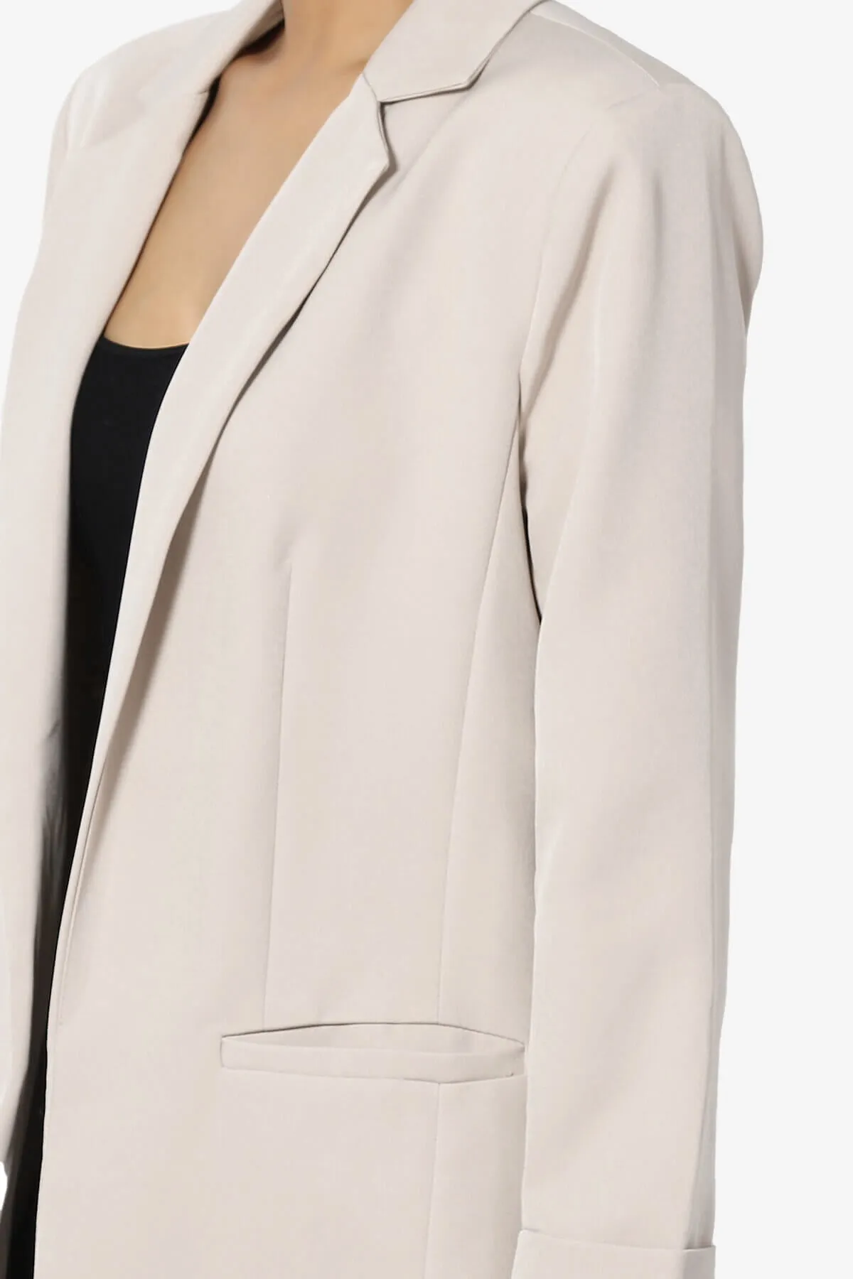 Malory Cuffed Sleeve Open Front Blazer