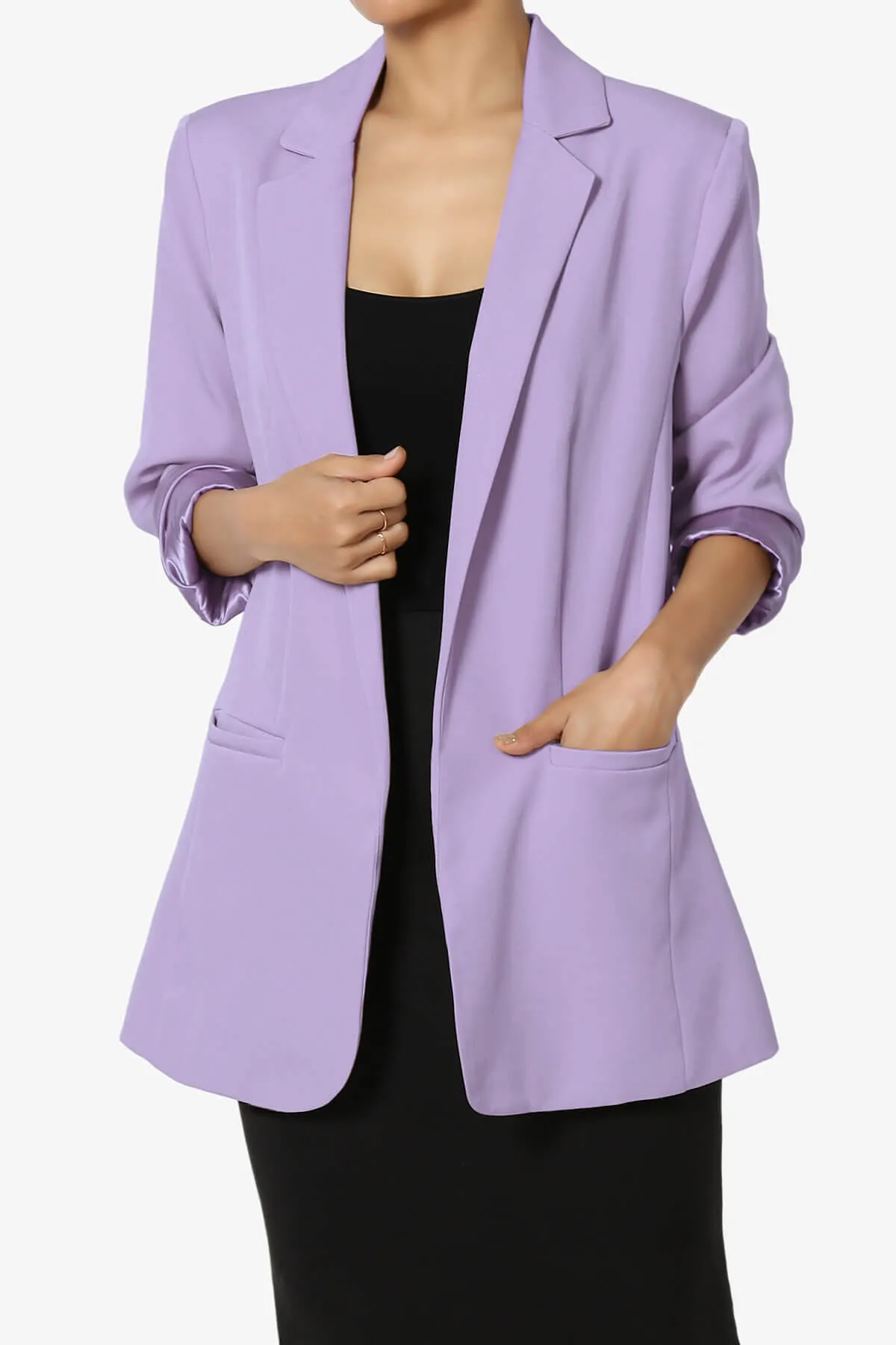 Malory Cuffed Sleeve Open Front Blazer