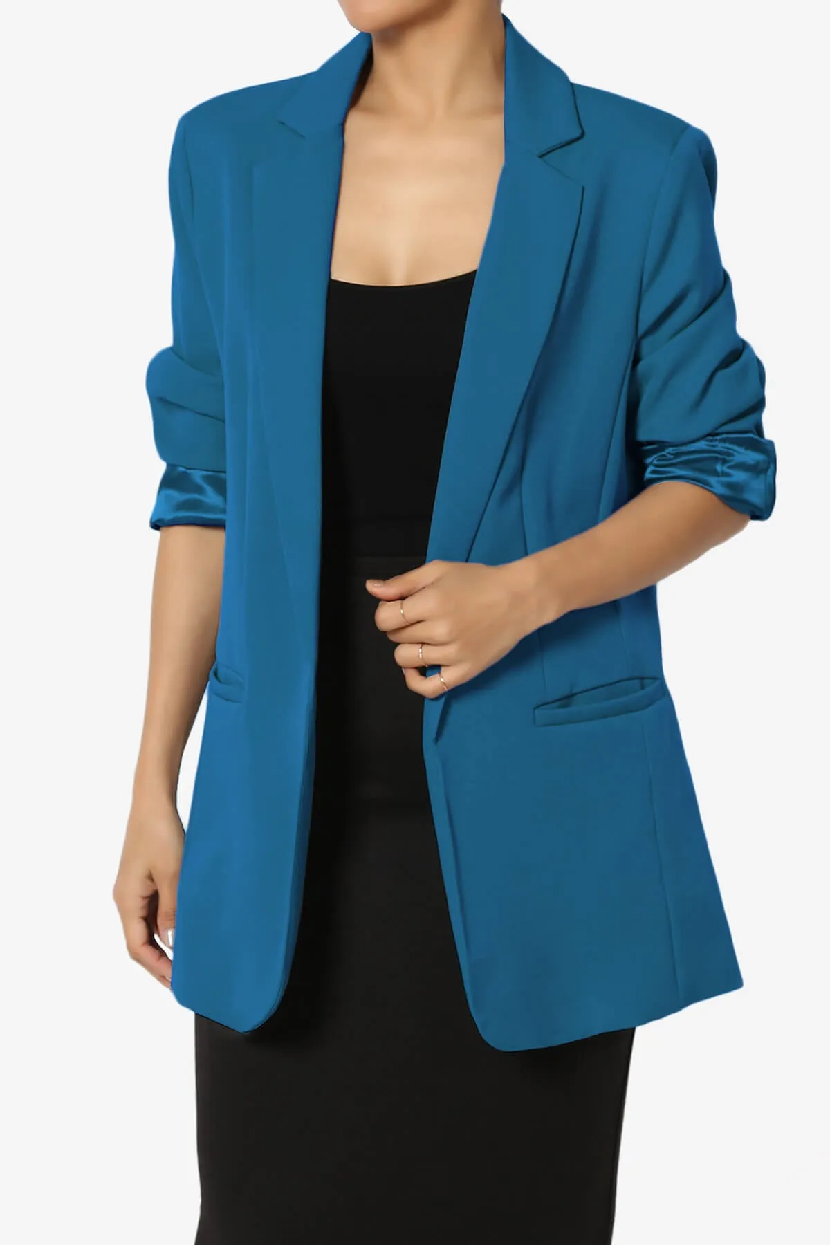 Malory Cuffed Sleeve Open Front Blazer