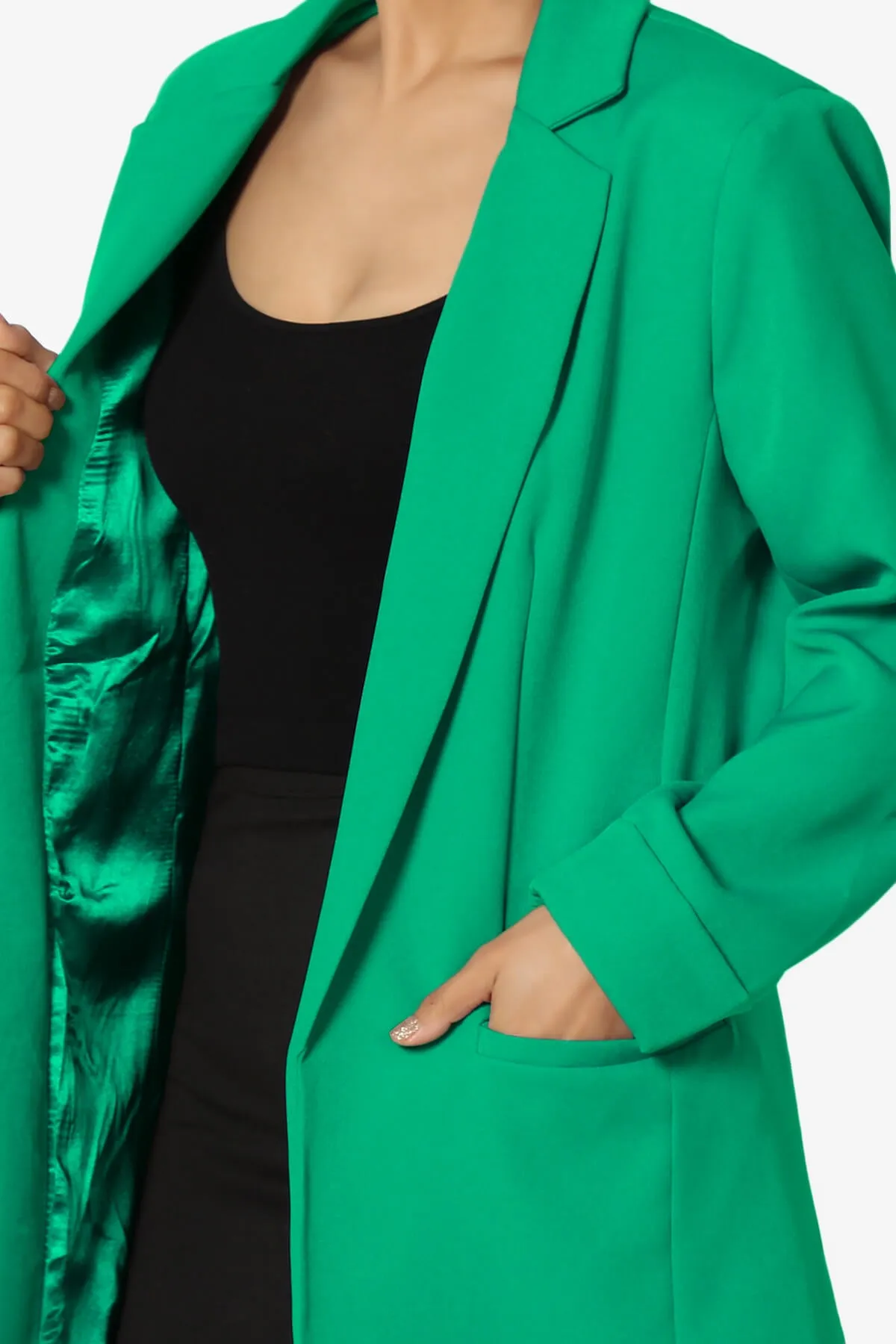 Malory Cuffed Sleeve Open Front Blazer