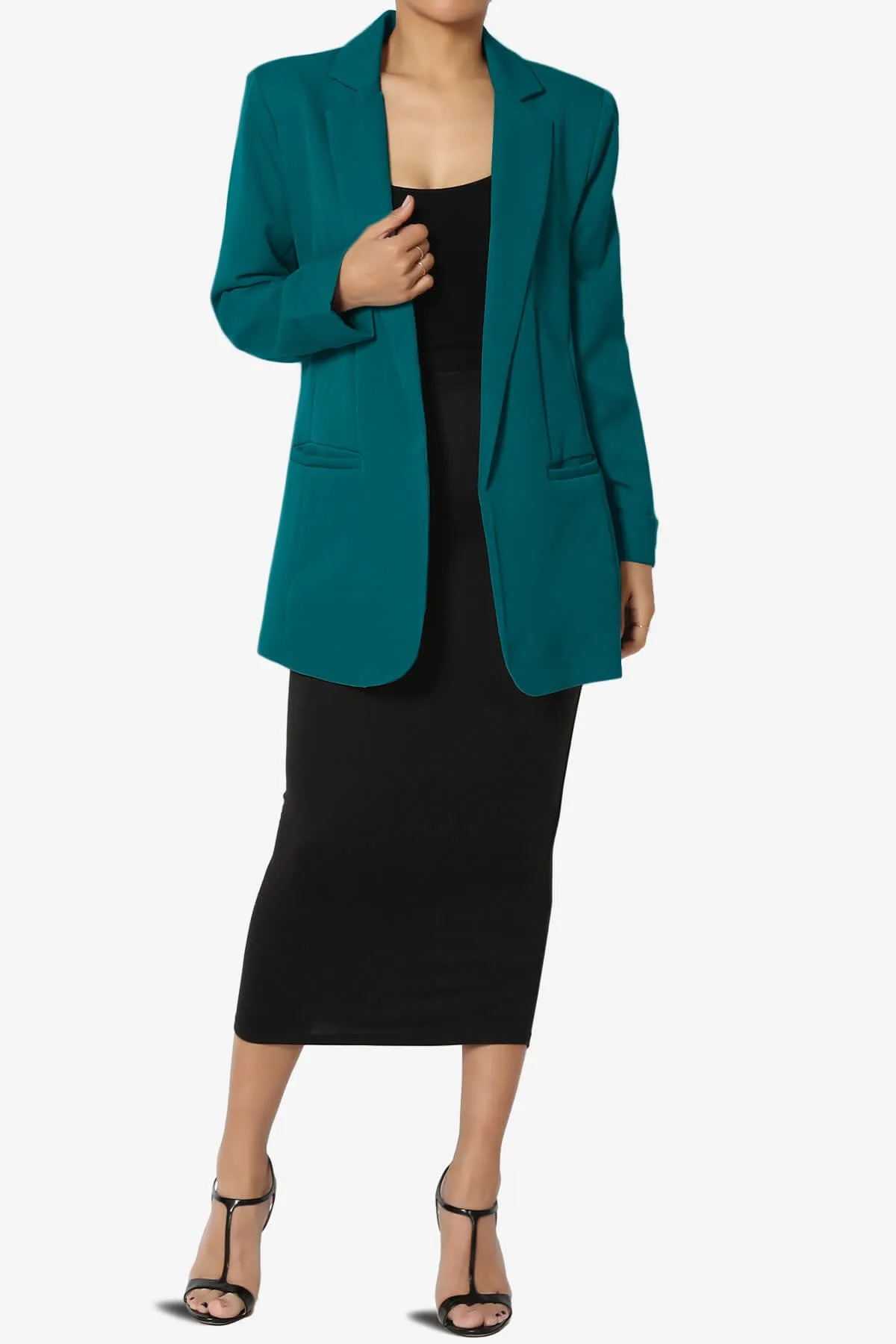 Malory Cuffed Sleeve Open Front Blazer
