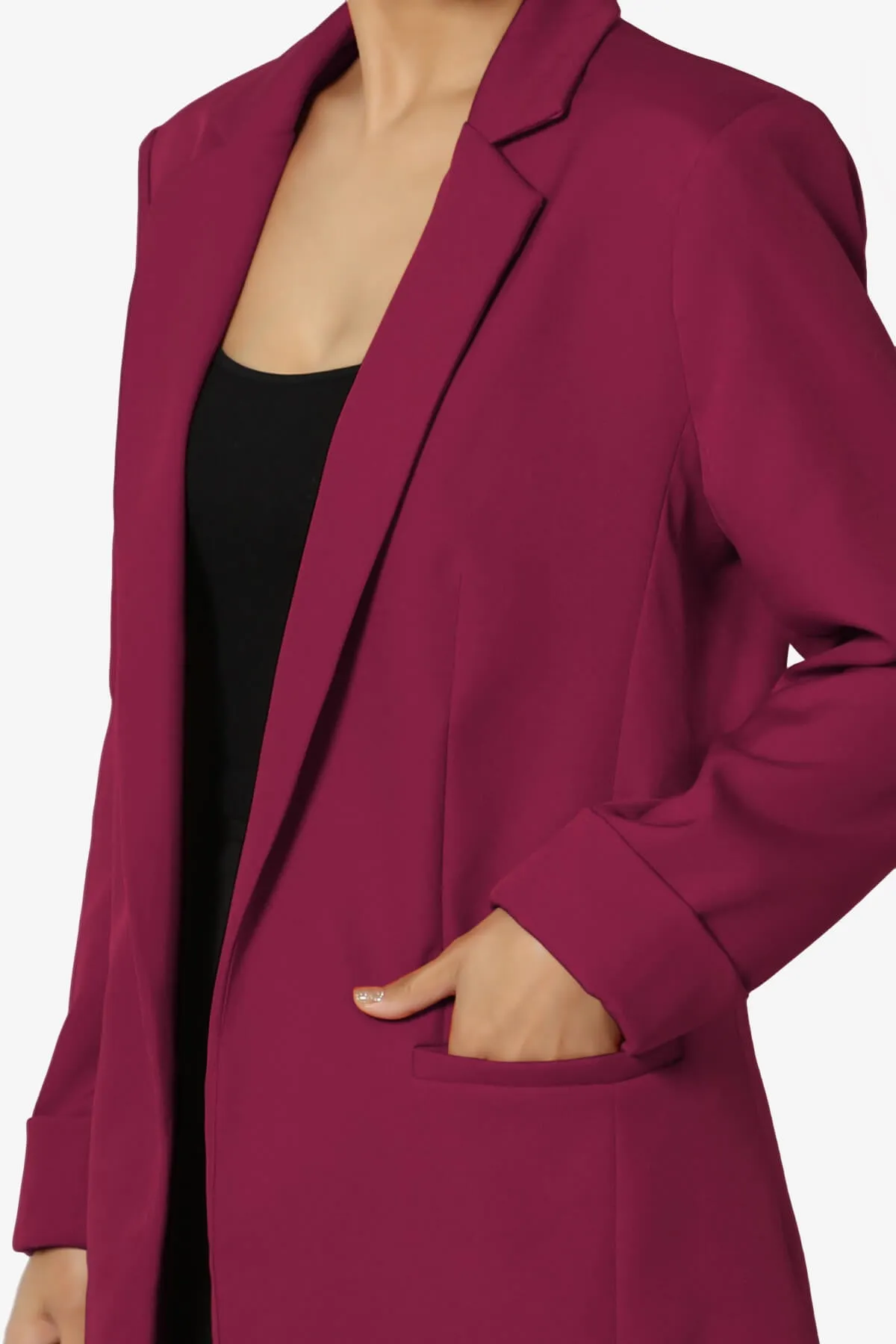Malory Cuffed Sleeve Open Front Blazer