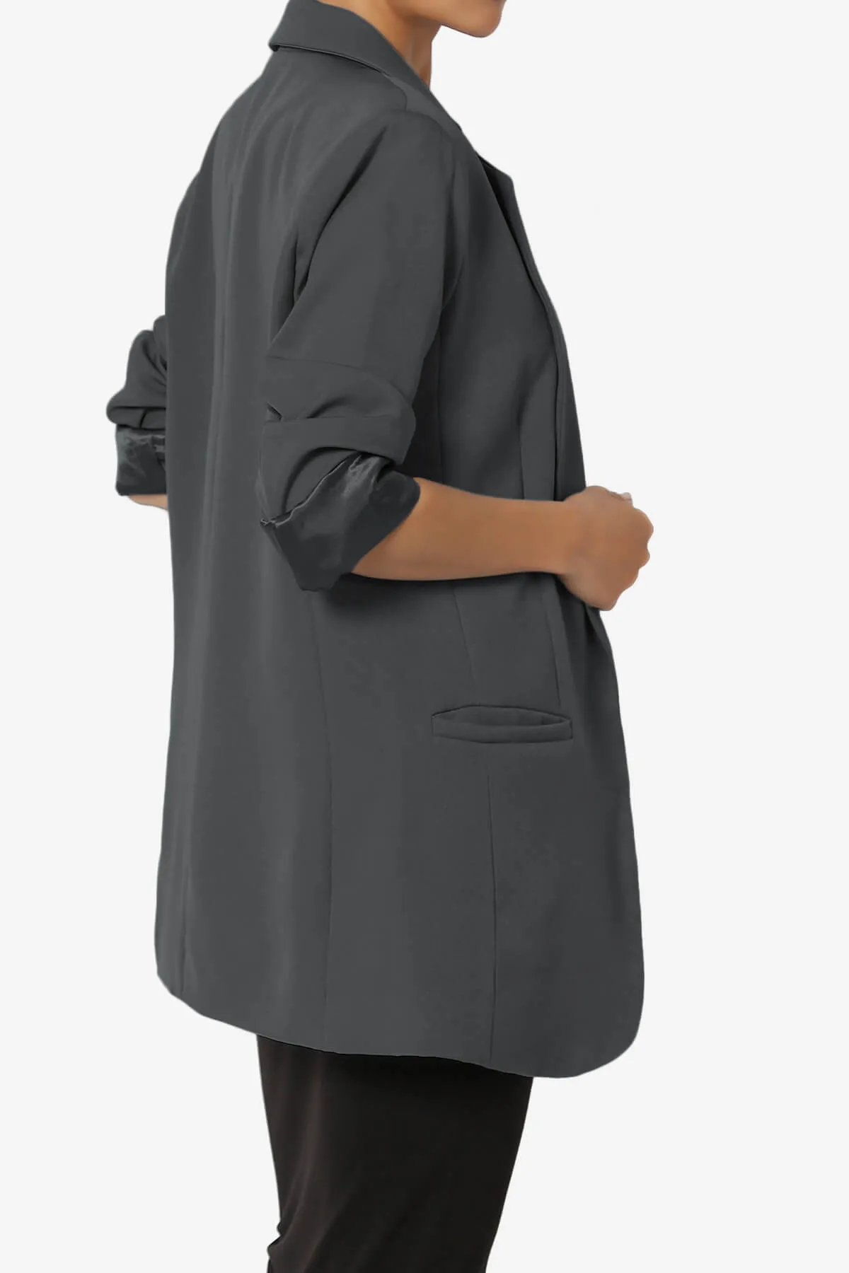 Malory Cuffed Sleeve Open Front Blazer
