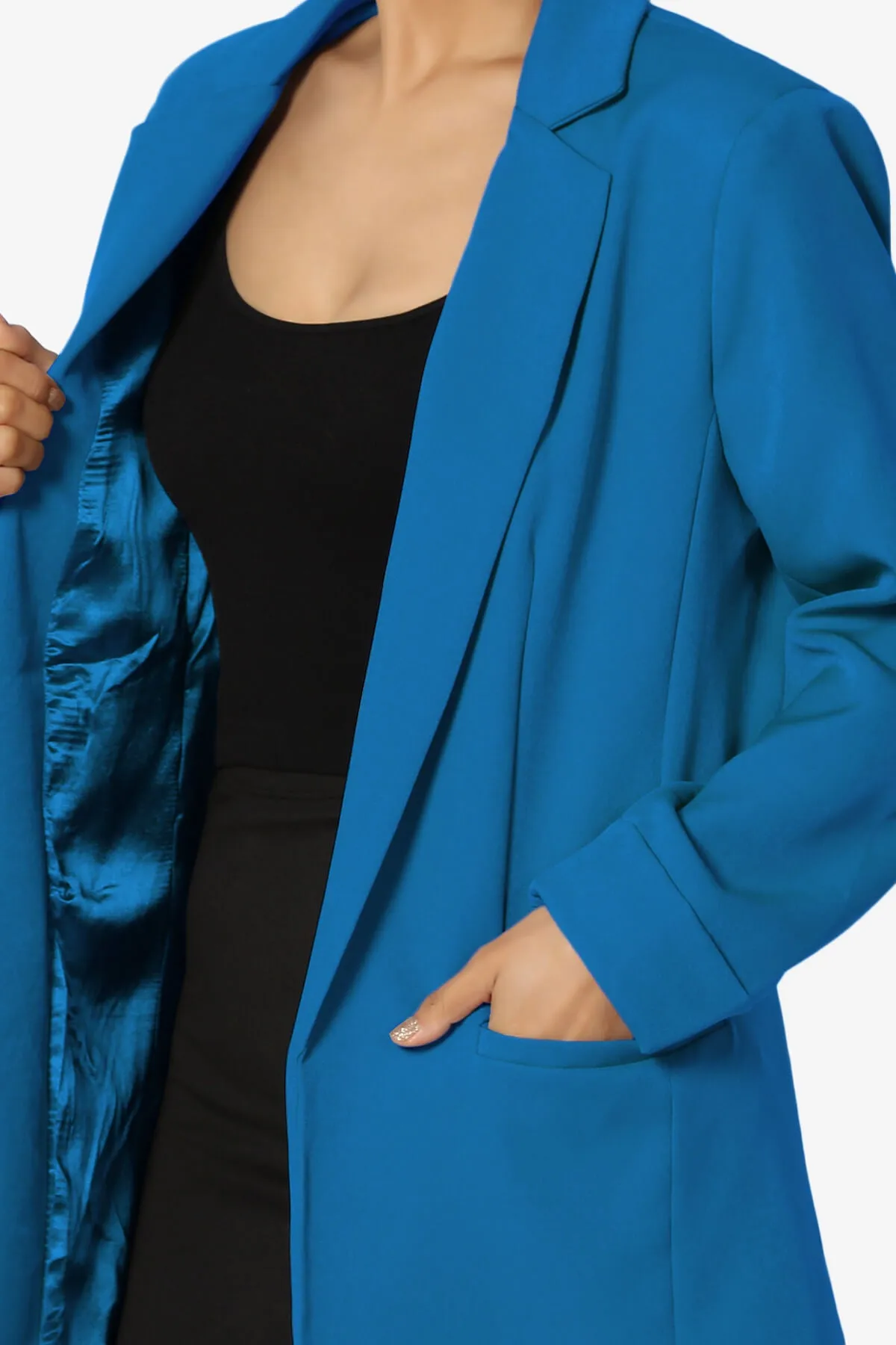 Malory Cuffed Sleeve Open Front Blazer