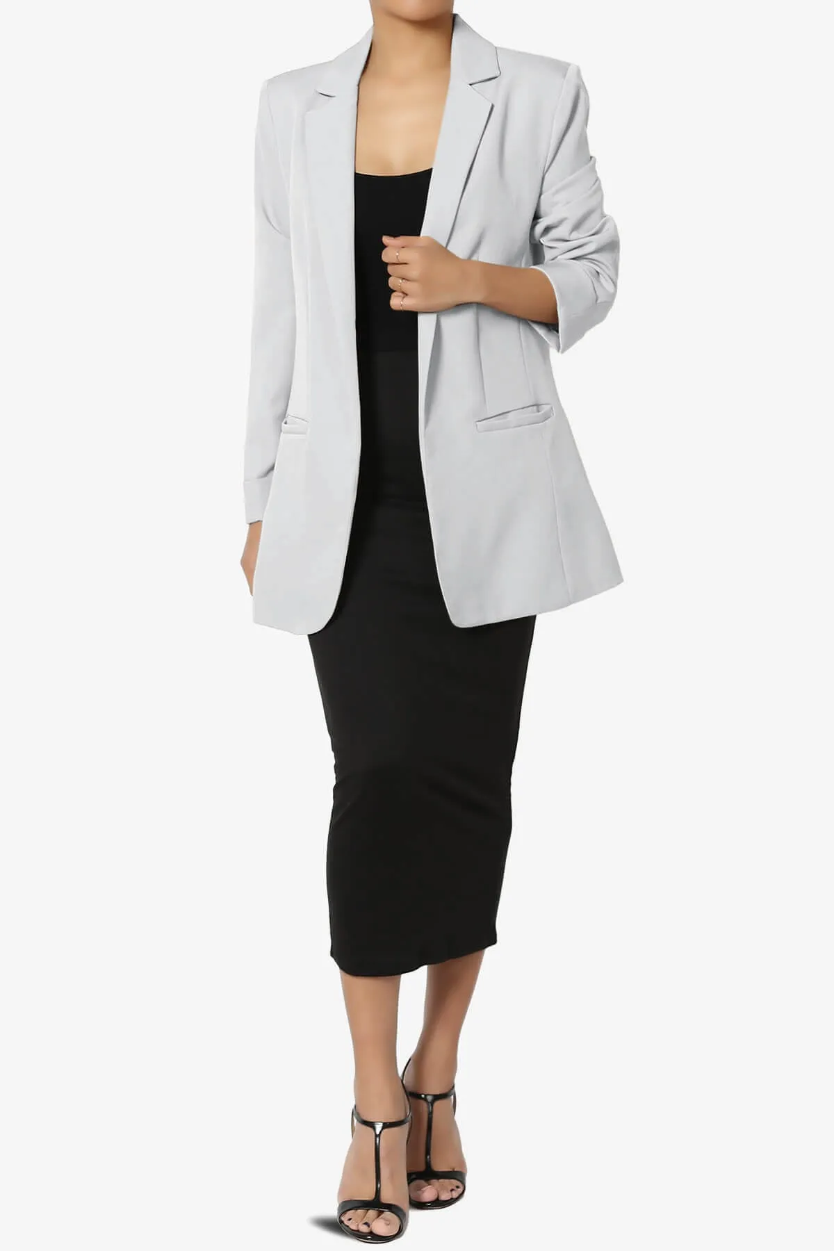 Malory Cuffed Sleeve Open Front Blazer