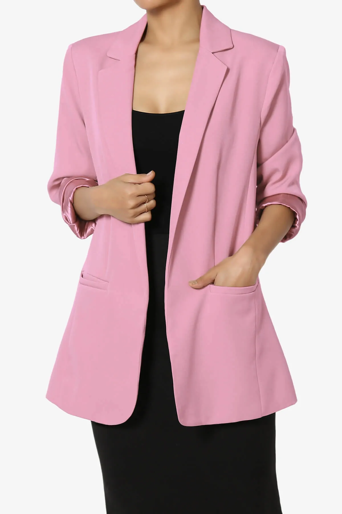 Malory Cuffed Sleeve Open Front Blazer