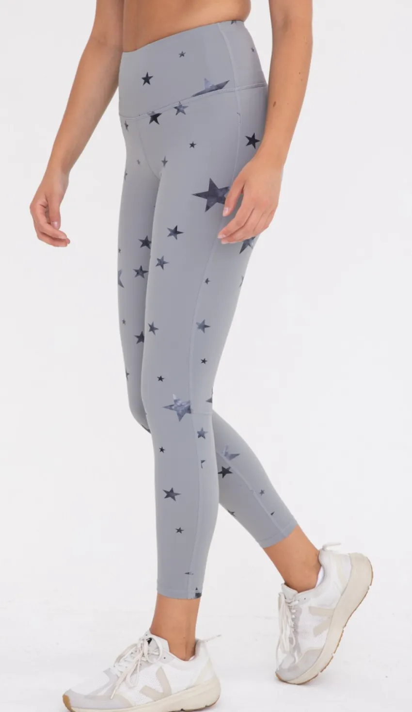 Marbled Stars High-Waist Leggings