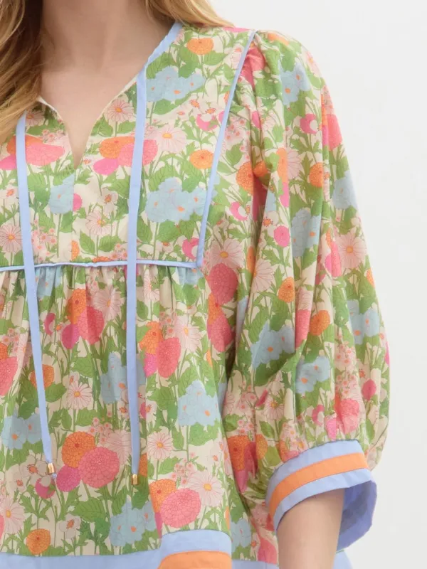 Marigold Floral Top