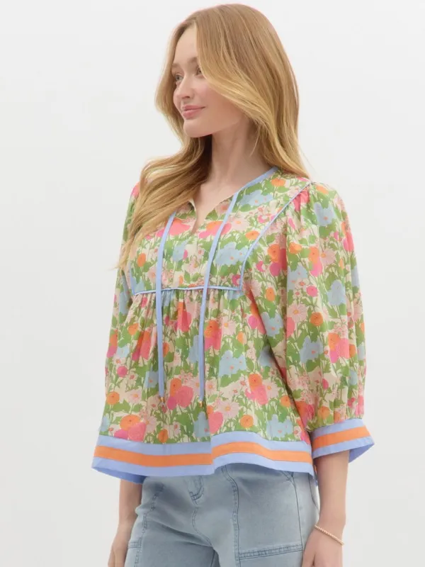 Marigold Floral Top