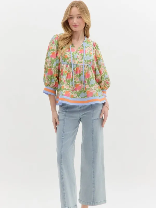 Marigold Floral Top
