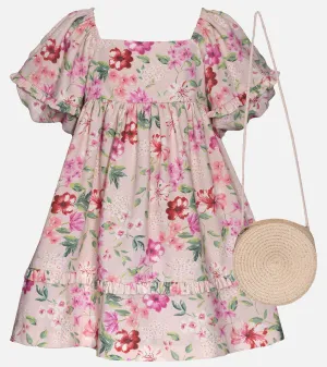 Mary Floral Dress with Purse