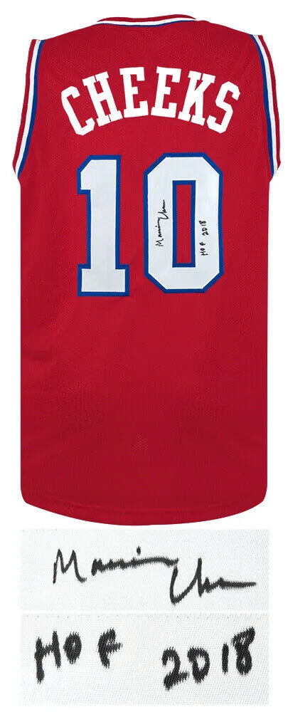 Maurice Cheeks Signed Red Throwback Custom Basketball Jersey w/HOF 2018 (SS COA)