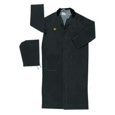 MCR Safety Classic Plus Series Rider Coat, 3X-Large, PVC/Polyester, Black, FR267CX3
