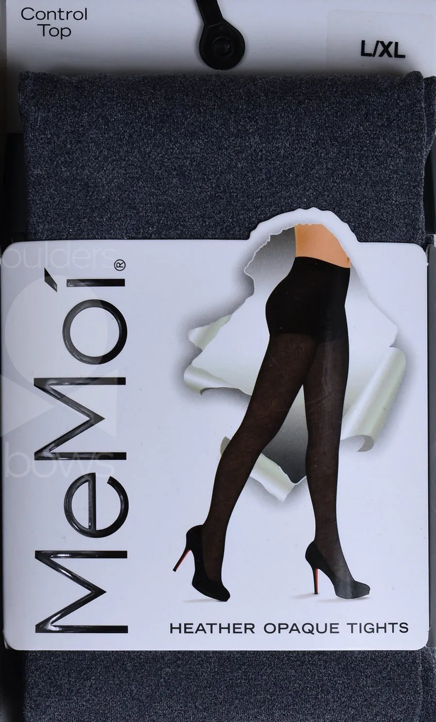 Memoi Ladies Opaque Heather Tights MO-386 - Heather Navy