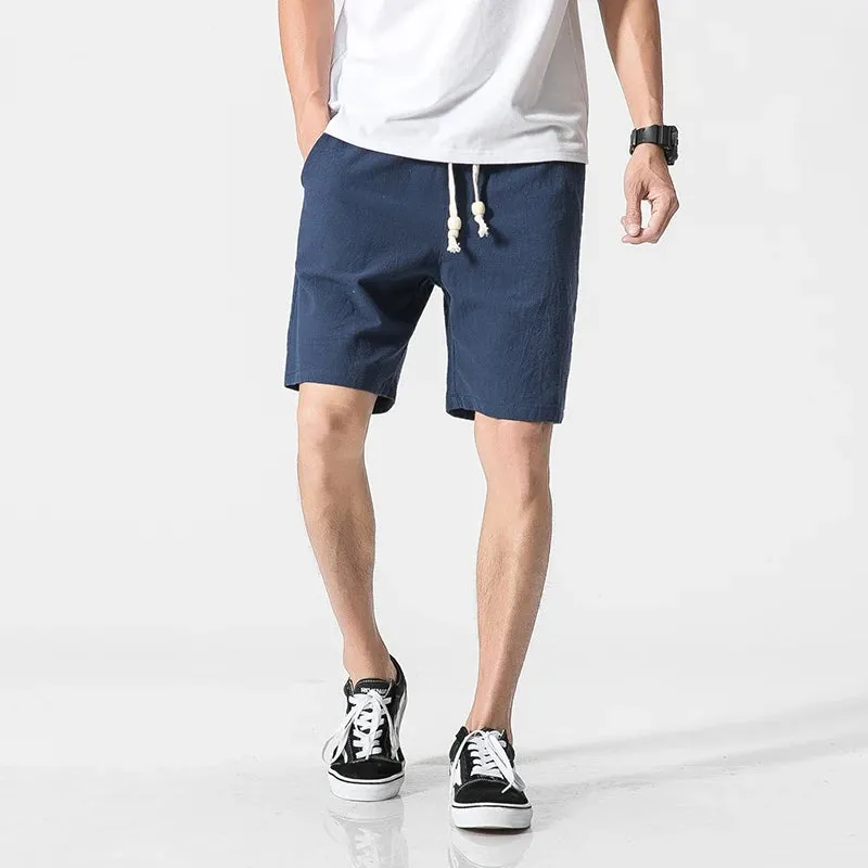 Men's Cotton Linen Casual Shorts: Summer Comfort with Streetwear Style