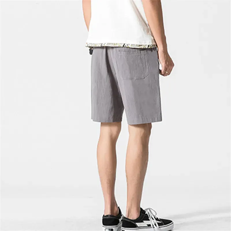 Men's Cotton Linen Casual Shorts: Summer Comfort with Streetwear Style