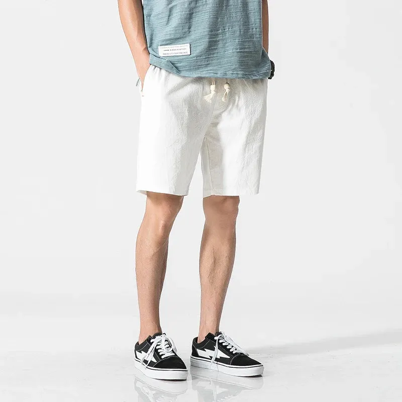 Men's Cotton Linen Casual Shorts: Summer Comfort with Streetwear Style
