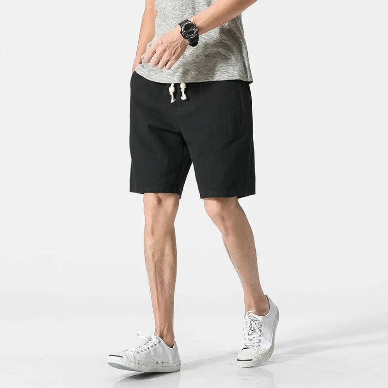 Men's Cotton Linen Casual Shorts: Summer Comfort with Streetwear Style