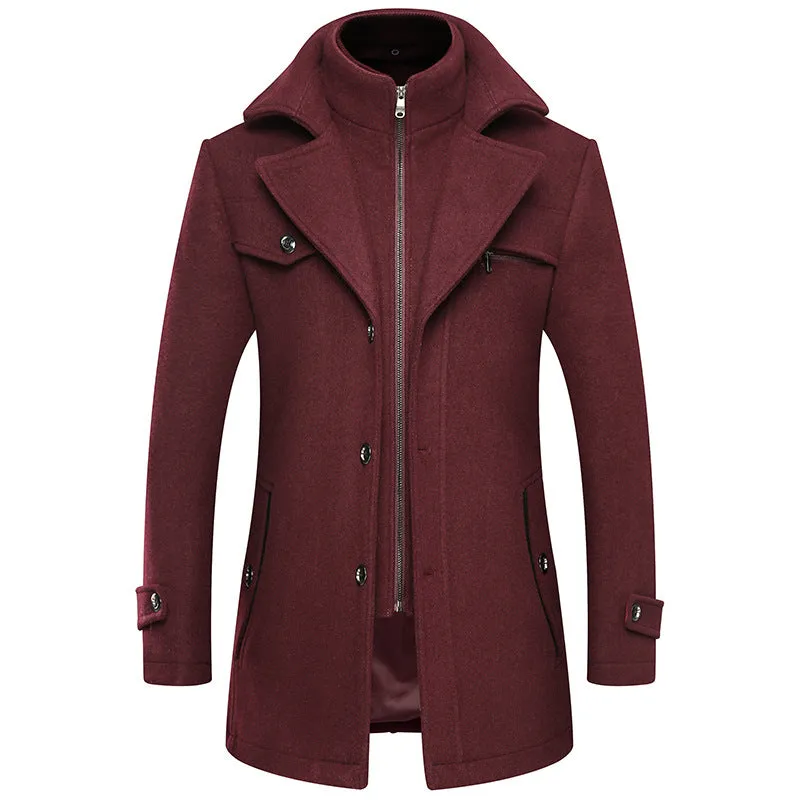 Men's Premium Layer Wool Blend Coat