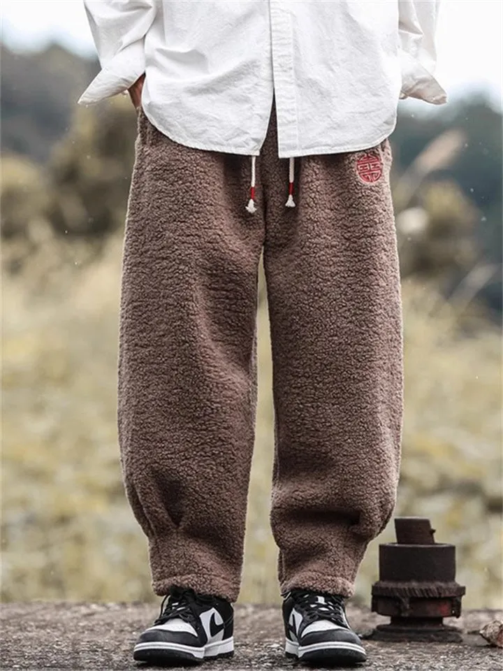 Men's Warm Fashion Wool Pants for Winter