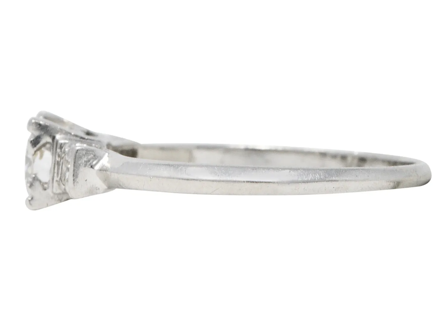 Mid-Century 0.38 CTW Diamond Platinum Engagement Ring