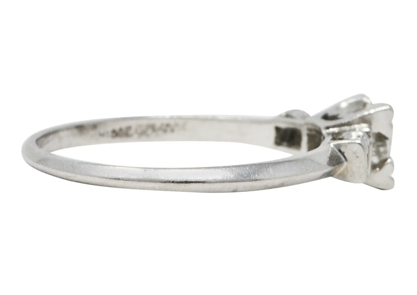 Mid-Century 0.38 CTW Diamond Platinum Engagement Ring