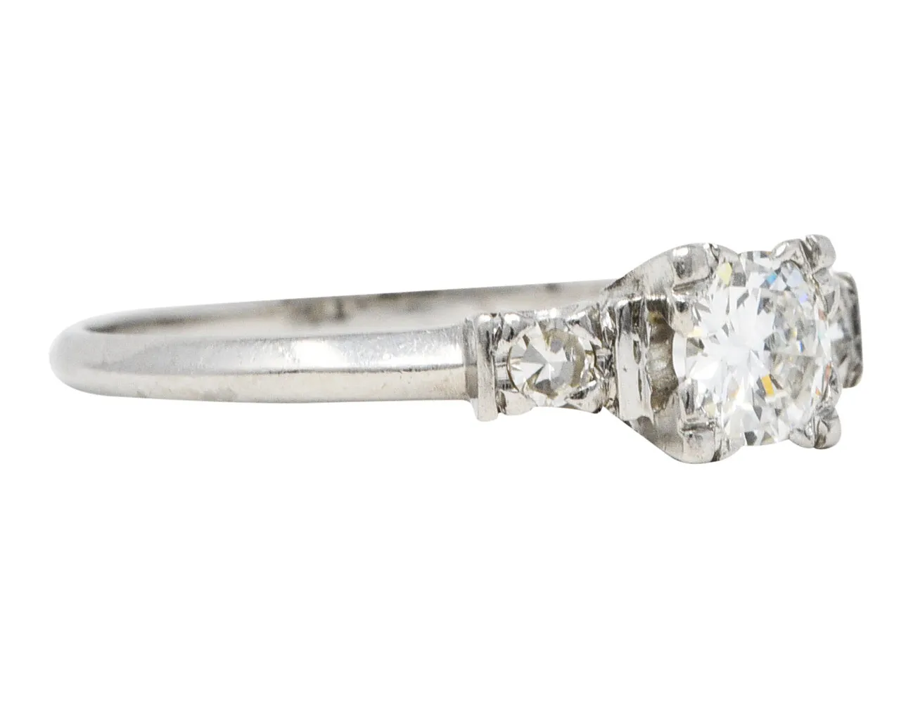 Mid-Century 0.38 CTW Diamond Platinum Engagement Ring