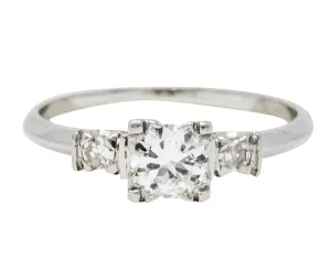 Mid-Century 0.38 CTW Diamond Platinum Engagement Ring