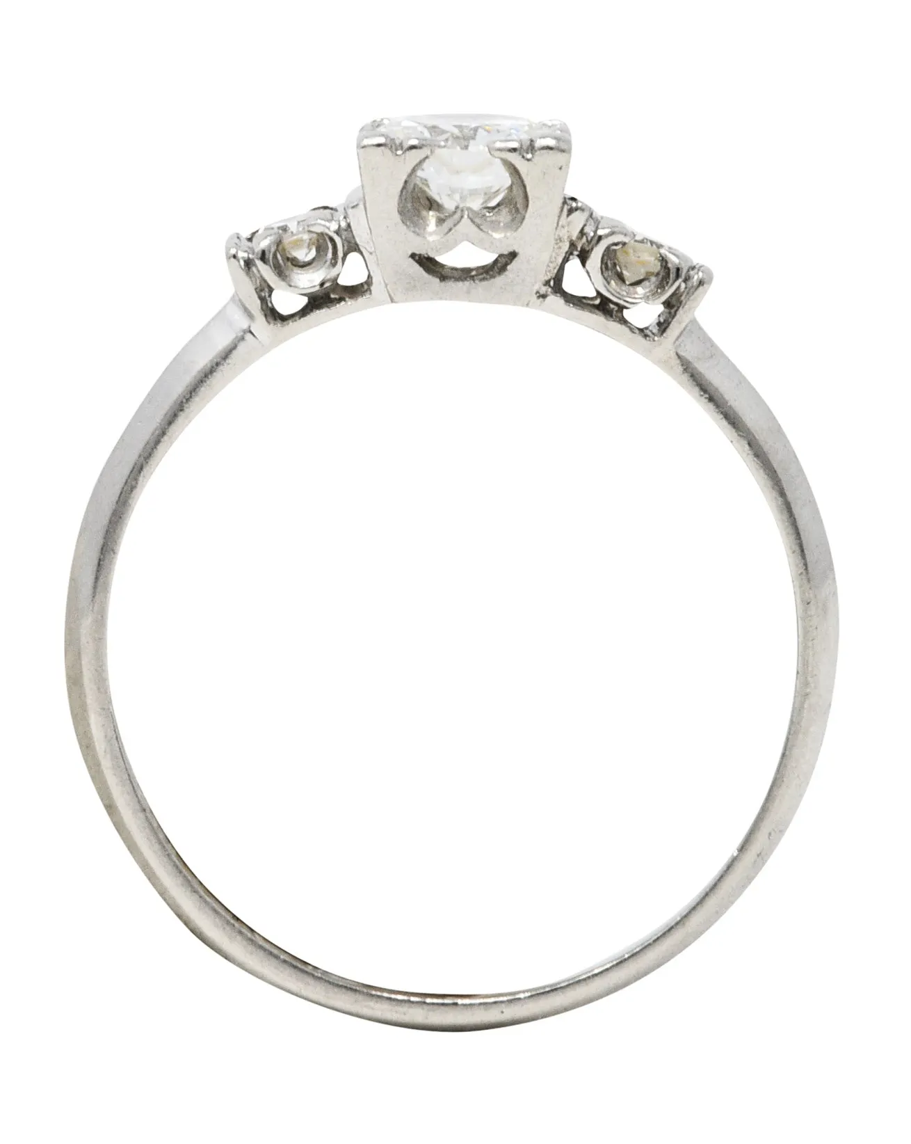 Mid-Century 0.38 CTW Diamond Platinum Engagement Ring