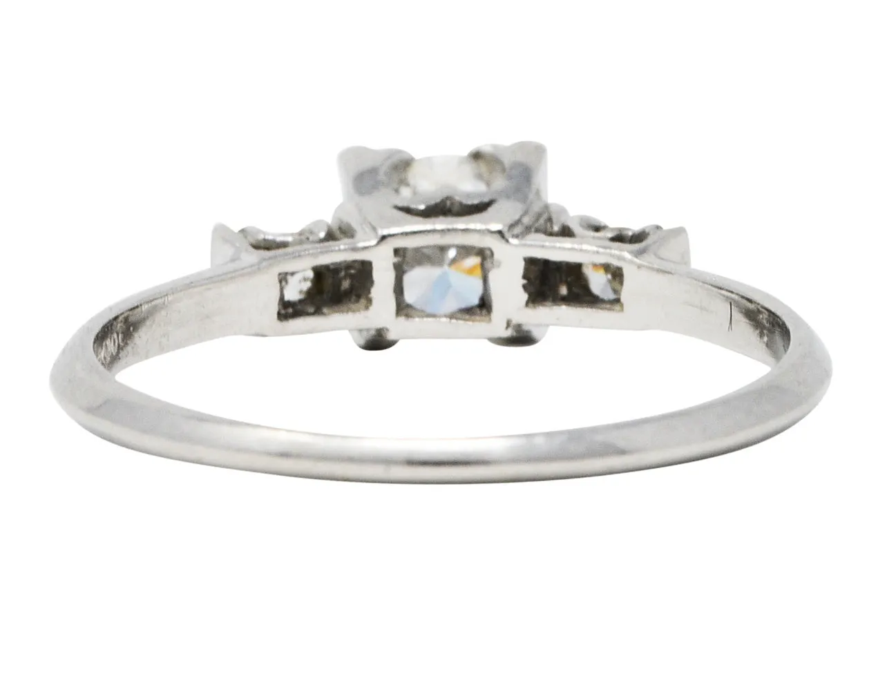Mid-Century 0.38 CTW Diamond Platinum Engagement Ring