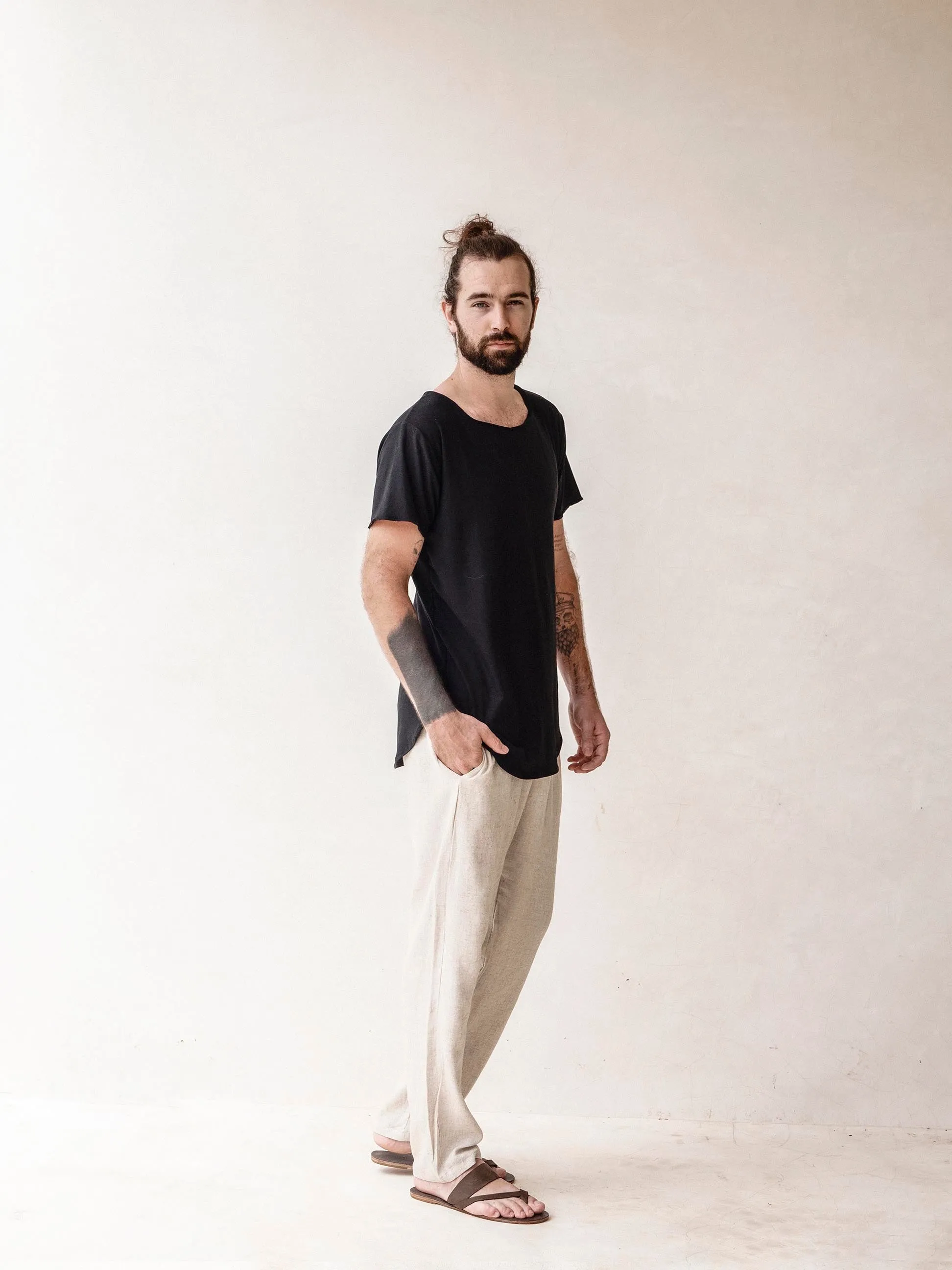 MONACO Casual Pants |  Linen and Cotton