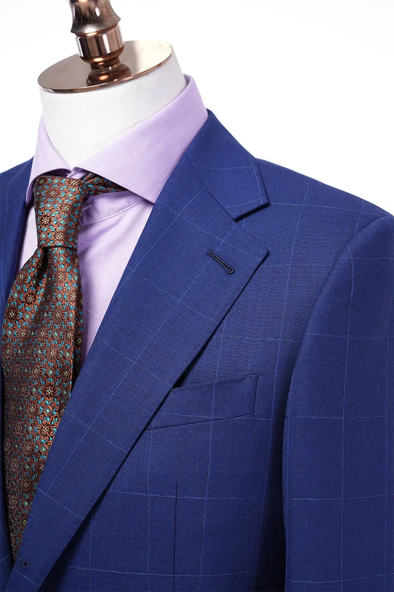 Monaco Windowpane Wool Suit