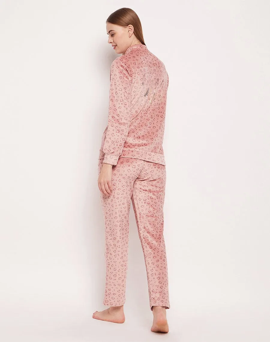 mSECRET Animal Print Peach Track Suit