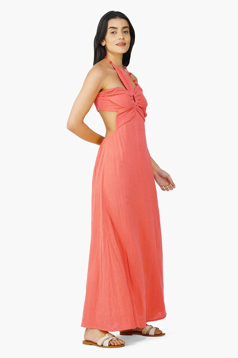 Nash Coral Flora Solid Dress
