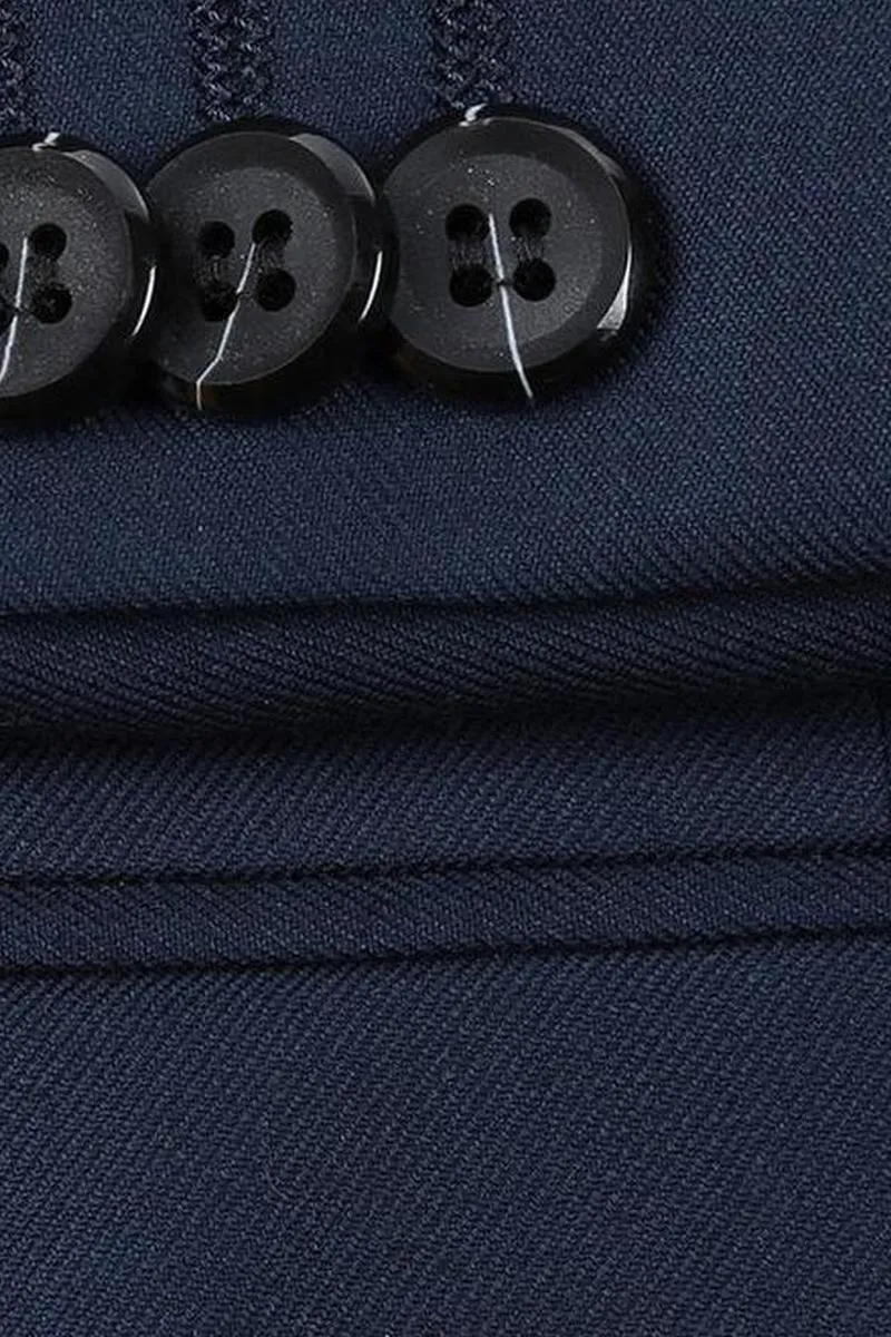 Navy Solid 2-Button Notch Suit (2-Piece Set)
